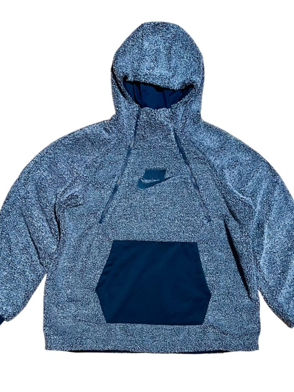 Nike Sportswear Sherpa Fleece Pullover Futura Logo Hoodie, Unisex Small
